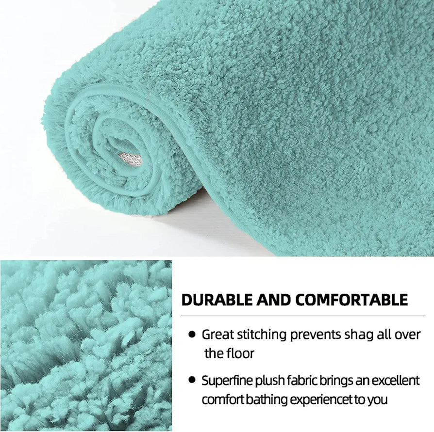 Luxe Home International Microfiber Runner Super Soft Non Slip Vegas Rugs For Bedroom 2X5 Ft Colour Aqua