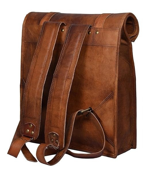 Craftshades – 12 x 16 x 20 Inch 100% Genuine Roll Leather Shoulder Backpack | Unisex