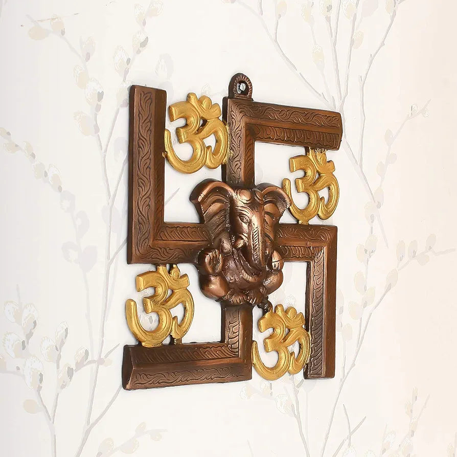 Webelkart Cast Iron Ganesha Wall Hanging For Home Entrance Door