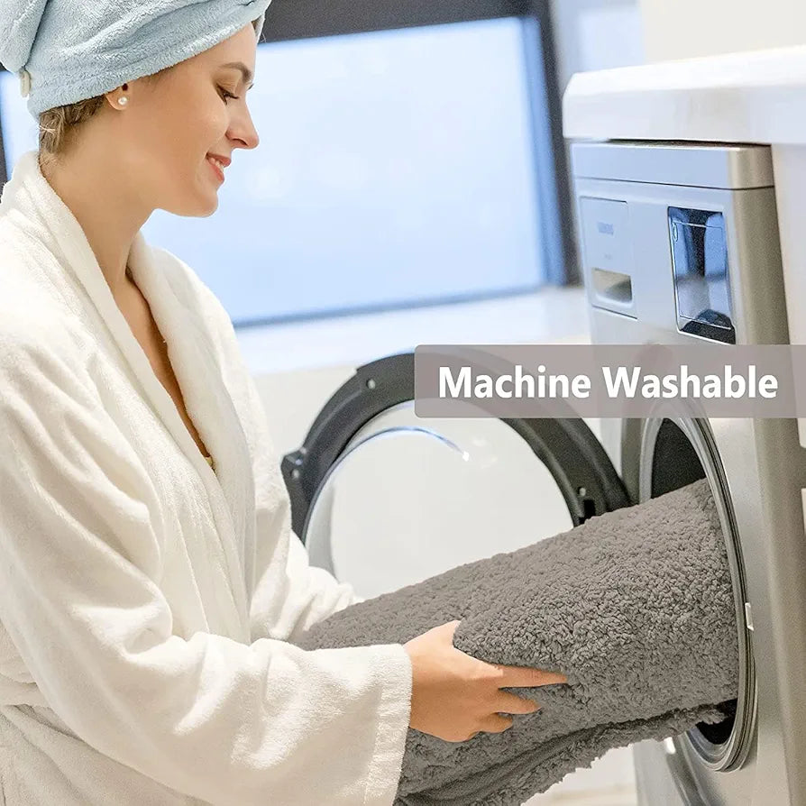 Luxe Home International Microfiber Rectangular Bath Mat Colour Taupe