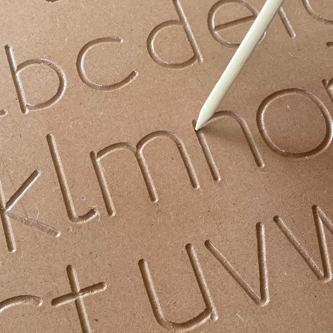 Mini Leaves Montessori Wooden Small Letter Alphabet Tracing Board | Tracing Letters for Kids