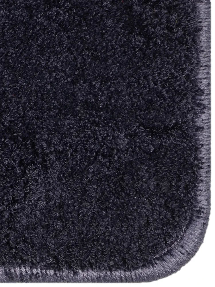 Saral Home Solid Neo Shaggy Yarn Durable & Washable Multipurpose Runner Colour Navy Blue