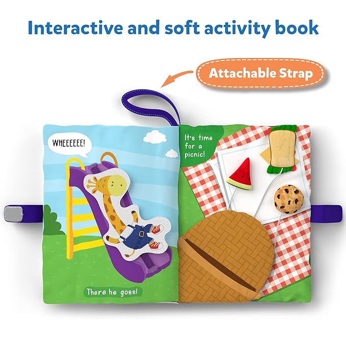 Skillmatics Quiet Book Sensory Activity Book With 11 Interactive Daily Activities