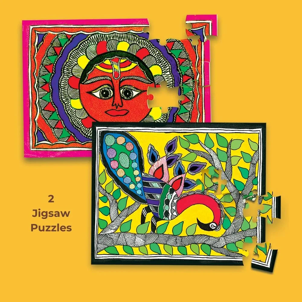 TOYKRAFTT DIY Indian Art Forms, Art and Craft Kit for 9-12 Year Olds, Gifts for Girls & Boys - Madhubani Art