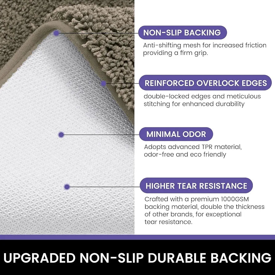 Luxe Home International Runner Super Soft Anti Skid Newman Rug For Bedroom Rectangular Colour Taupe