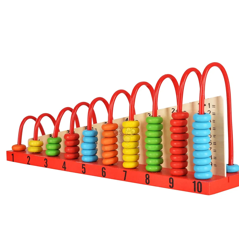 Trinkets & Moreยฎ - Wooden Calculation Shelf | Abacus Counting Addition Subtraction | Maths Learning Early Educational Kit Toy for Kids 3+ Years
