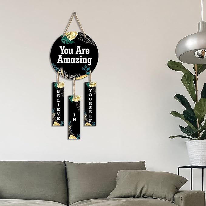 Sehaz Artworks Wooden Wall Hangings for Home Decoration Home Decor Items for Living Positive Room