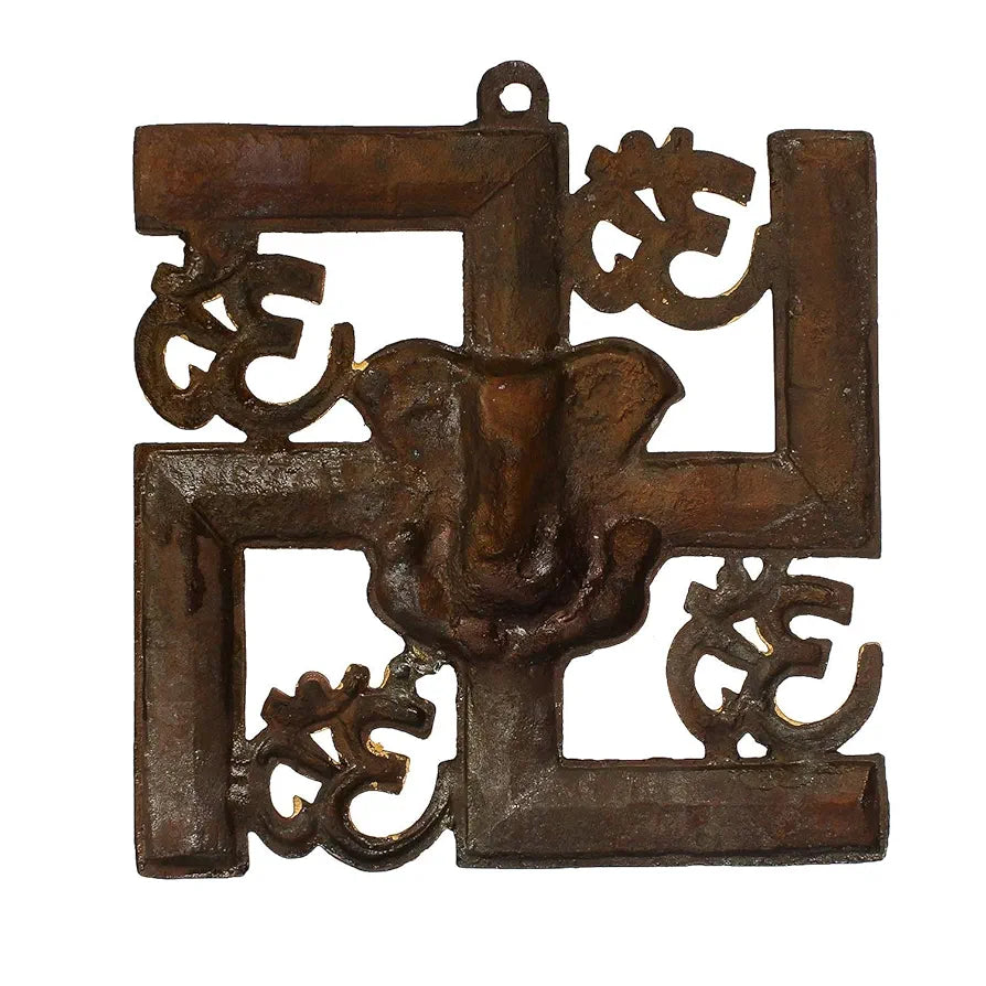 Webelkart Cast Iron Ganesha Wall Hanging For Home Entrance Door