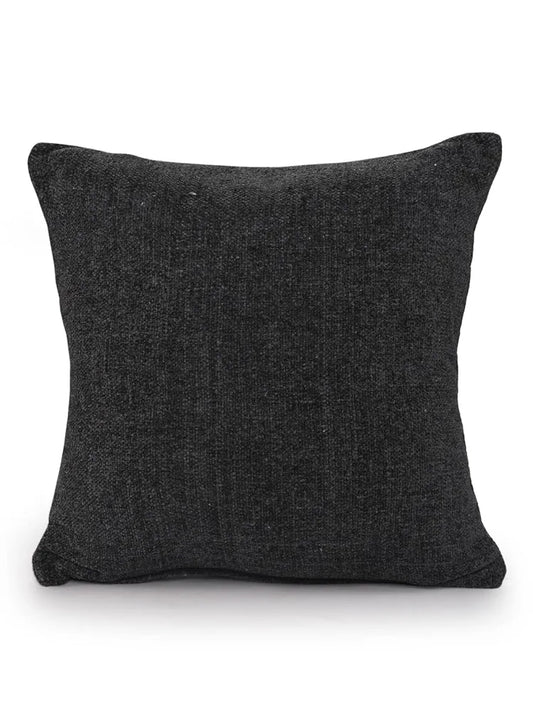 Sashaa World Colour Charcoal Chenille Cushion Cover Decorative Pillow Case