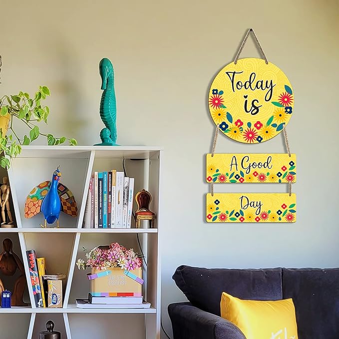 Sehaz Artworks Wooden Wall Hangings for Home Decoration Home Decor Items for Living Room Positive Quotes