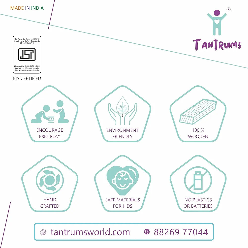 Tantrums Preschool Domestic Animal Puzzle for Learning variousDomesticated Animal with Pictures| Education Puzzle Learning Aid for Kids_Multicolor
