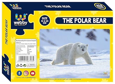Webby Polar Bear Jigsaw Floor Puzzle for 6+ Boys & Girls Toy