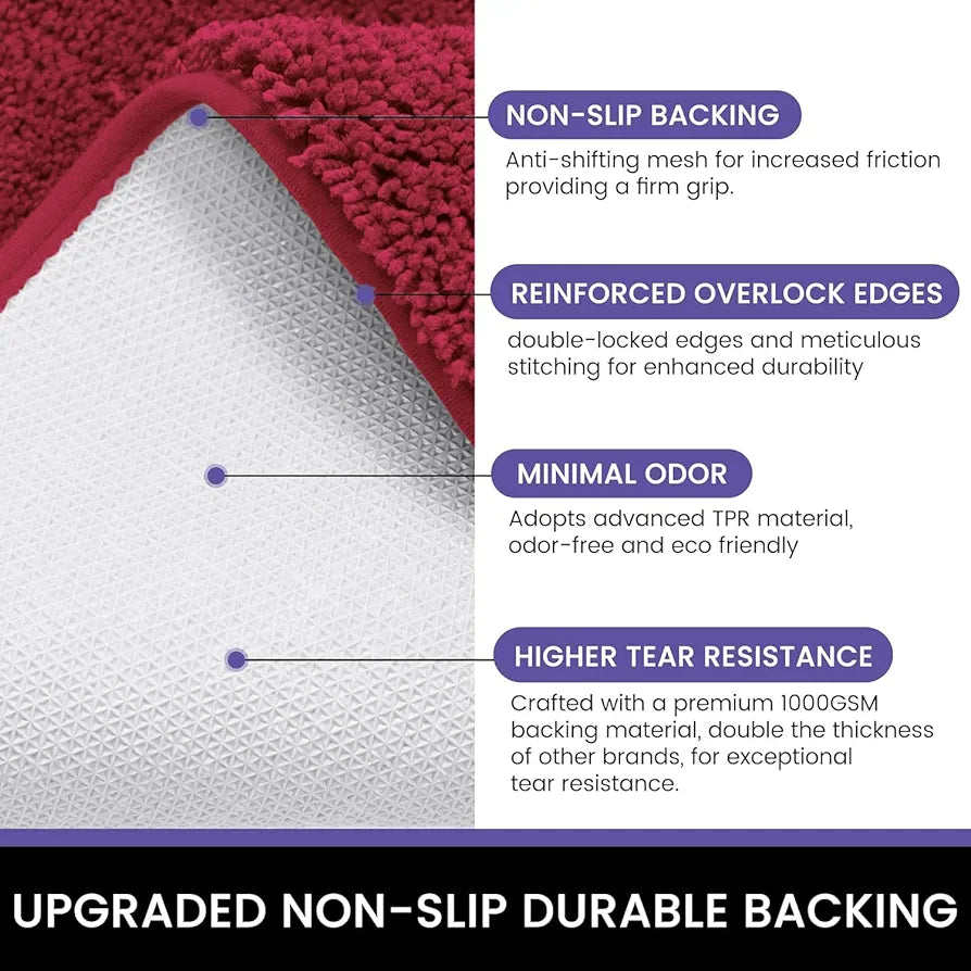 Luxe Home International Runner Super Soft Anti Skid Newman Rug For Bedroom Rectangular Colour Maroon