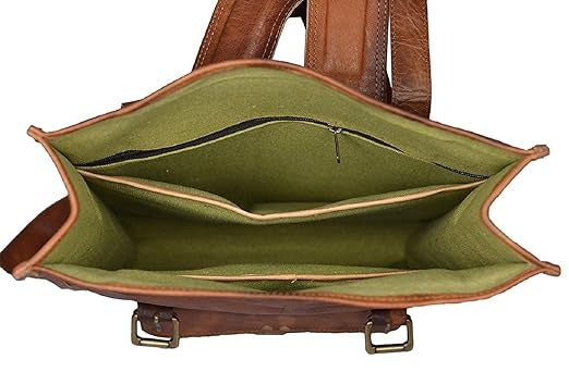 Craftshades – 12 x 16 x 20 Inch 100% Genuine Roll Leather Shoulder Backpack | Unisex