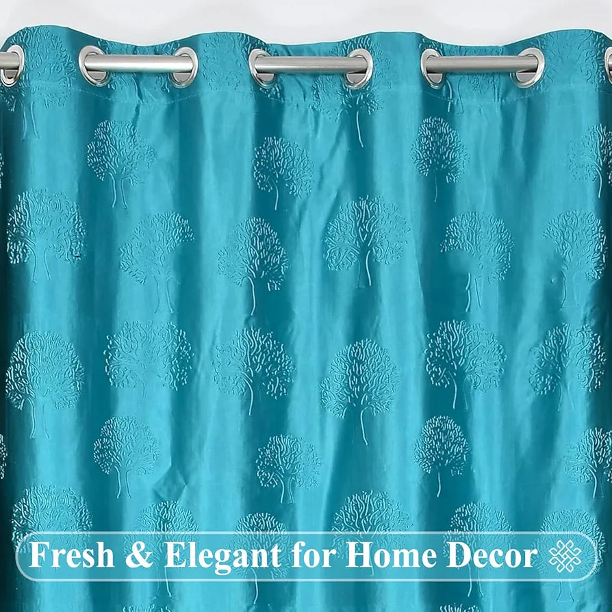Fresh From Loom Window Curtains 5 Feet Long High Tenacity Yarn Polyester Punch Curtains Premium