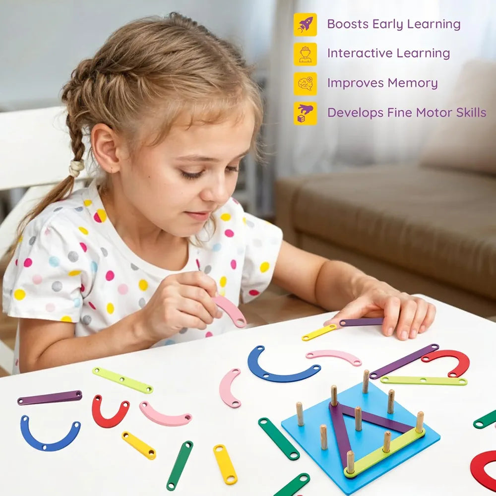SPARTAN KIDS® Wooden Alphabet Puzzle - ABC Puzzles for 3-5 Year Olds - Montessori Educational Toys - 28 Pieces - 14.5x14.5 CM