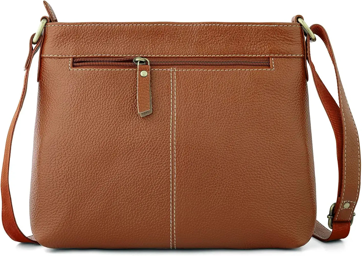 Goatter Genuine Soft Leather Multi Pocket 10" Inch Sling Cross-BodyBag for Girls And Women,