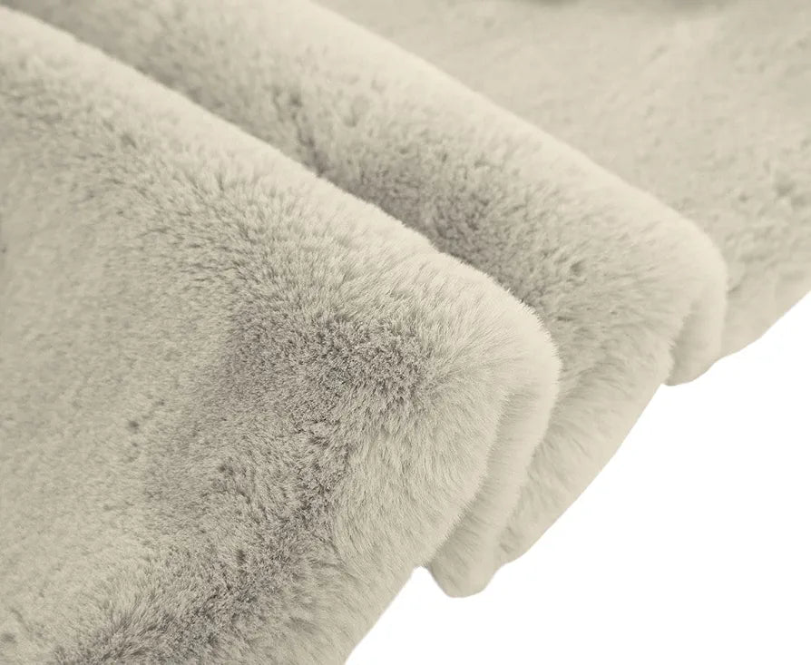 Luxe Home International Ruffle Bath Runner 2 X 5 Ft Colour Beige