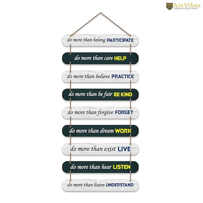 Artvibes Wooden Printed Mdf Quotes Wall Hanging for Home Decor | Modern Wall Decoration Accessories for Home Decoration