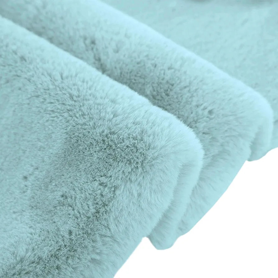 Luxe Home Runner Super Soft Anti Skid Rabbit Fur 2 X 5 Ft Colour Turquish