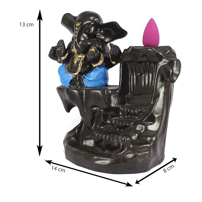Ecraftindia Ganesha Smoke Scented Backflow Cone Incenses | Blue