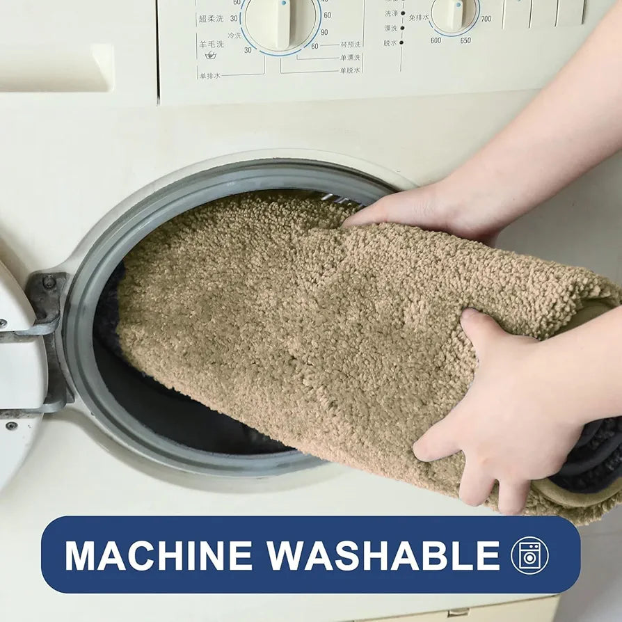 Luxe Home International Microfibre Rectangular Bath Mat Super Soft Anti Skid Newman Mats For Bathroom Anti Colour Gold