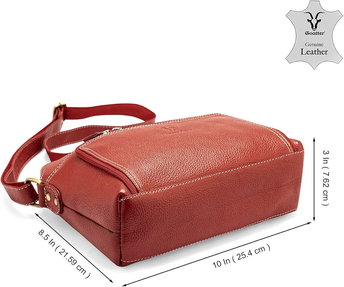 Goatter Genuine Leather Casual Sling Bag for Girls and Women