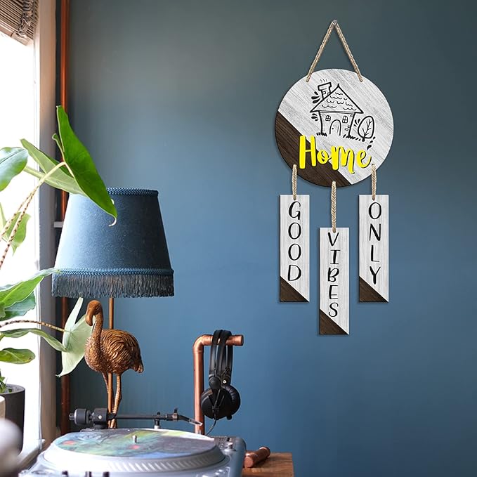 Sehaz Artworks Wooden Wall Hangings for Home Decoration Home Decor Items Good Vibes Only