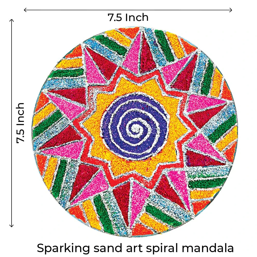 Toykraftt : Sand Art Kit Rangoli Mandala, Sand Art Activity Kit For Kids, Art And Craft, Gift Item For 6 Year Olds - Multicolor