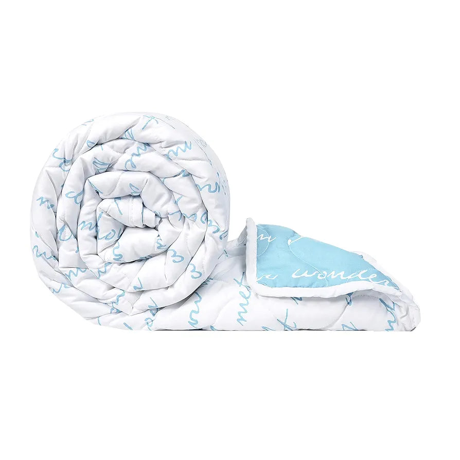 Divine Casa Luxor Abstract Microfibre Single Comforter Colour Blue