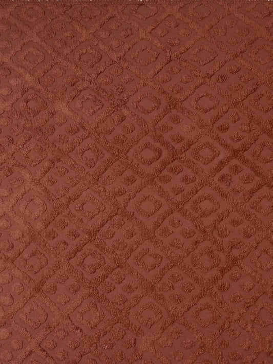 Saral Home Easy Living Soft Cotton Unique Design Tufted Throw Sofa Cover Colour Brown (Packof 2)