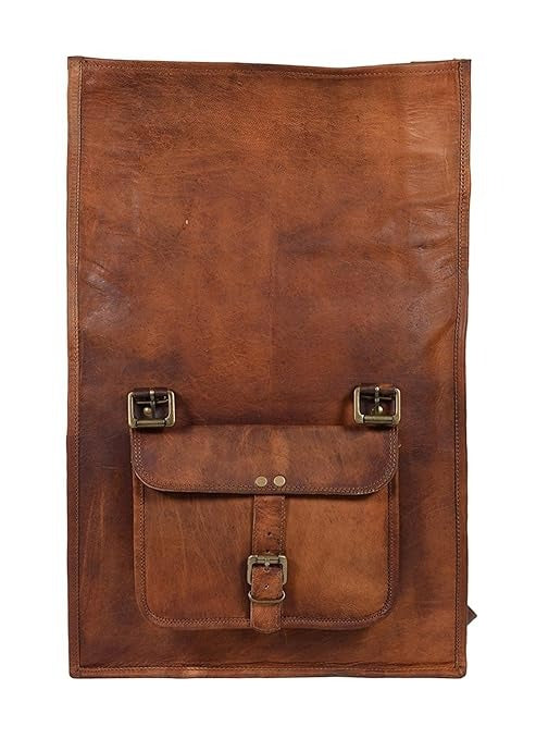 Craftshades – 12 x 16 x 20 Inch 100% Genuine Roll Leather Shoulder Backpack | Unisex