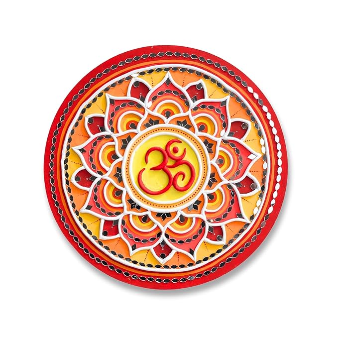 Hobby India Diy Lippan Art Mandala Painting and Craft Kit - Complete Set With Wooden Mandala Board | Mandala Design