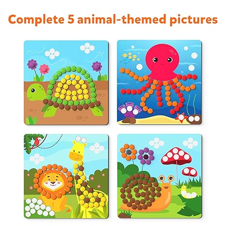 Skillmatics Paper Art Activity Dot It with Magnets Animals No Mess Repeatable Art for Kids