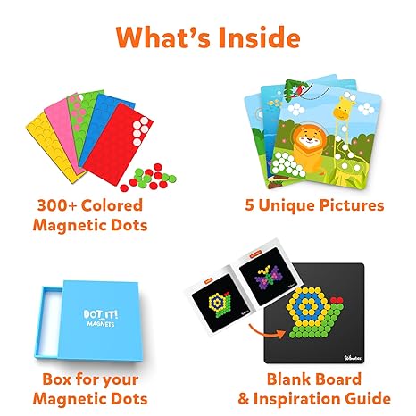 Skillmatics Paper Art Activity Dot It with Magnets Animals No Mess Repeatable Art for Kids