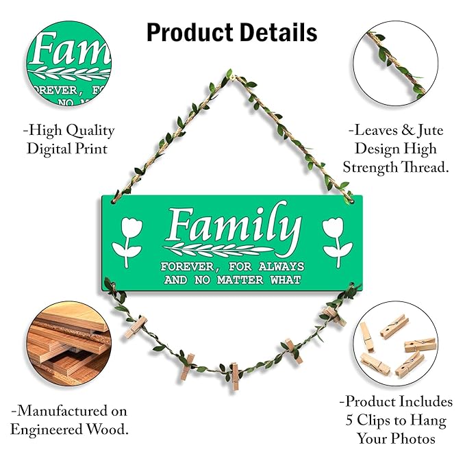 Sehaz Artworks Wooden Clips for Photo Hanging Photo Frames for Wall Decoration