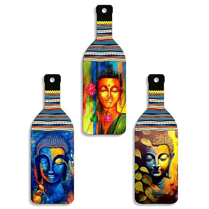 Sehaz Artworks home decor items for hall Wooden Wall Hanging Decor Positive Vibes Home Decor  Items Budha