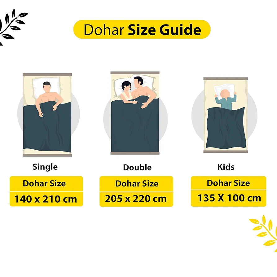 Divine Casa Floret 100% Cotton Single Dohar 120 GSM Soft & Lightweight Throw Blanket Colour Daffodil Yellow