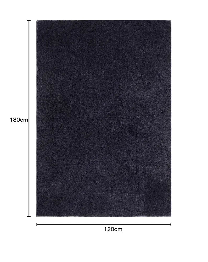 Saral Home Neon Shaggy Yarn Anti-Skid Carpet for Living Room Colour Navy Blue