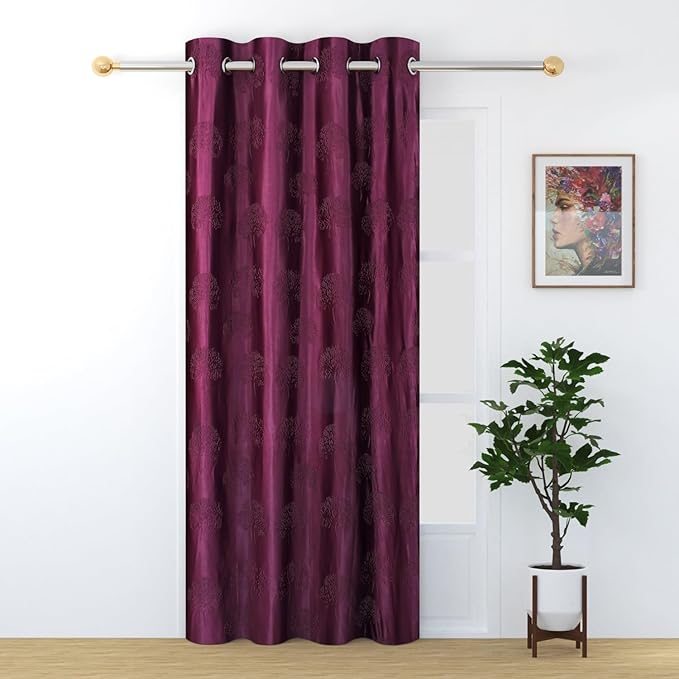 Fresh From Loom Window Curtains 6 Feet Long High Tenacity Yarn Polyester Punch Curtains Premium