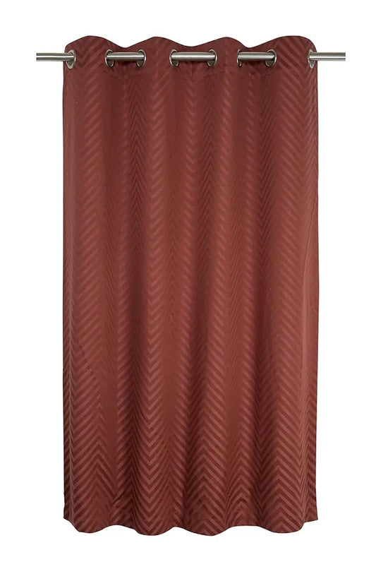 Saral Home Chevron Designer Curtains Rust