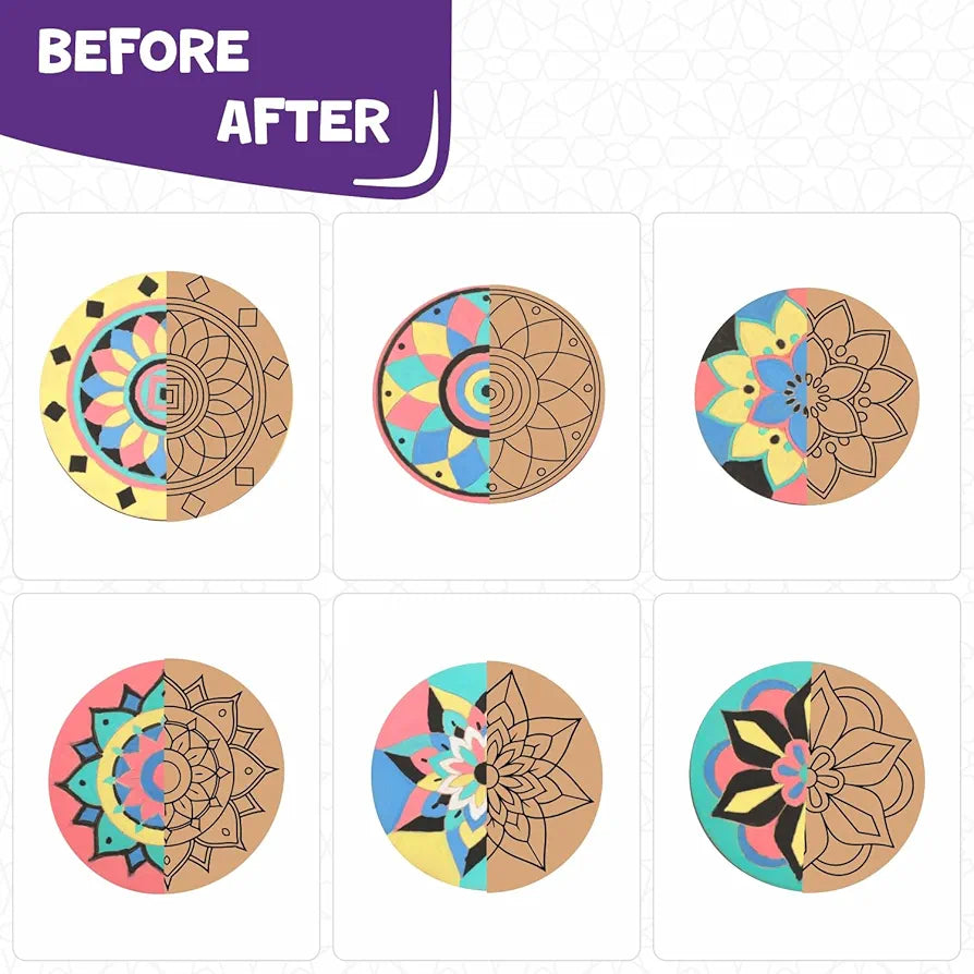 SPARTAN KIDSยฎ Mandala Art Kit Age 3+ | Create 6 Beautiful Mandalas | Art Kit with Mandala Drawing for Kids 6-12 & Craft Kit for Girls 9-12 | Mandala Art Kit for Adults