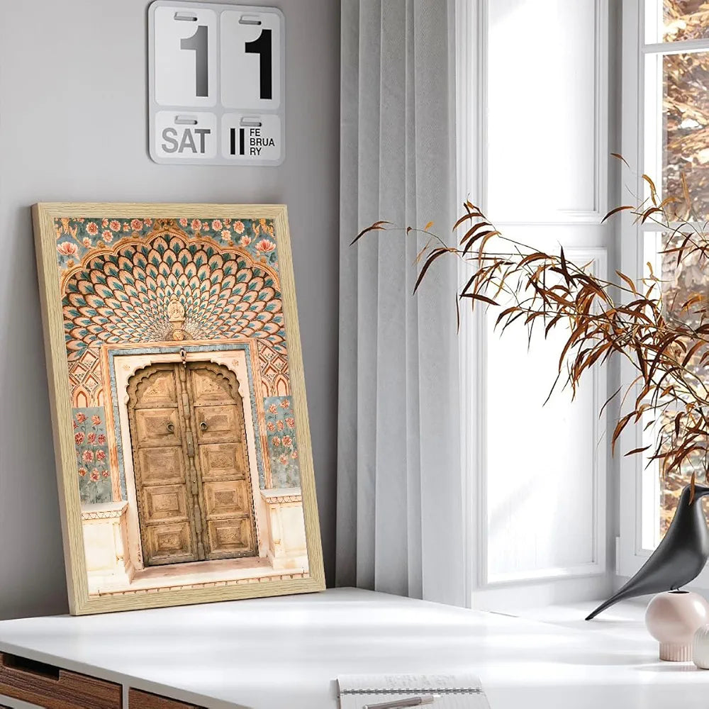 ArtX Paper Peacock Painting For Wall Vastu Madhubani Art Set of 2