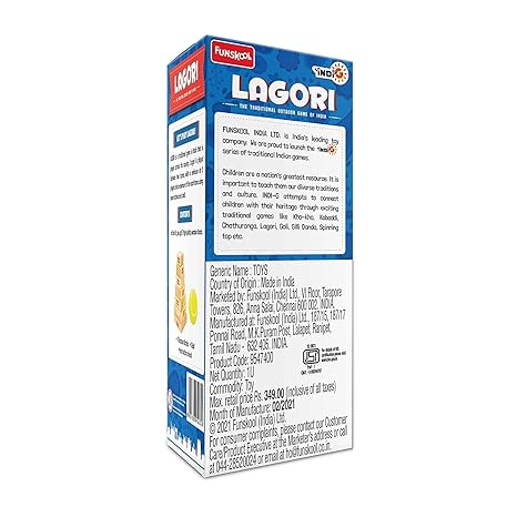 Funskool Games Lagori The Traditional Outdoor Games of India Classic Seven Stones Game