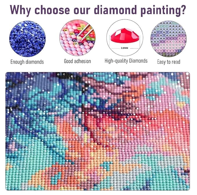 Trexee 5d Diamond Painting Kit For Adults & Kids 30 * 40cm Diy Paint By Numbers Color Multi-3