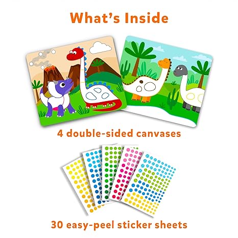 Skillmatics Art Activity Dot It Dinosaurs No Mess Sticker Art for Kids Craft Kits Diy Activity