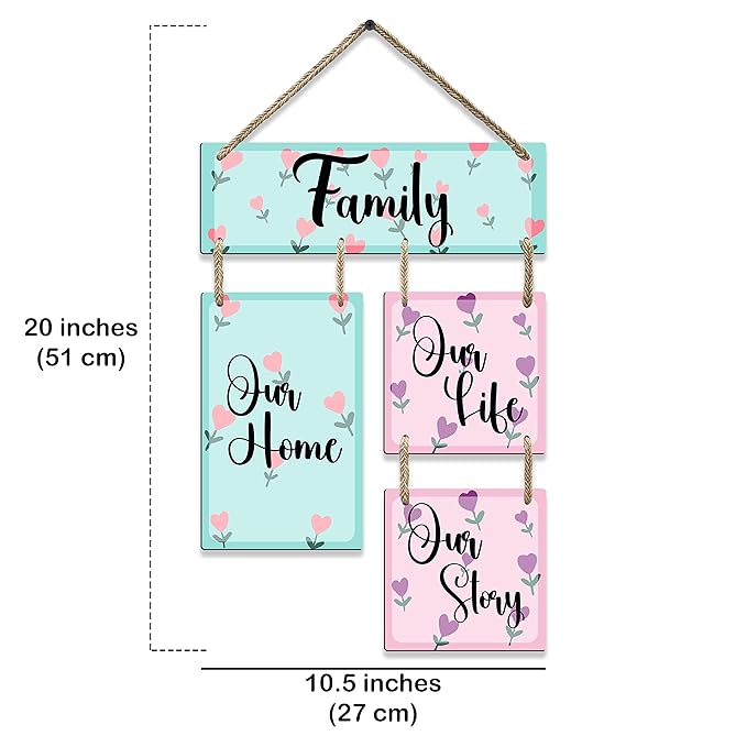 Sehaz Artworks Wooden Wall Hangings for Home Decor Items Home Decoration for Living Room - 4-0033