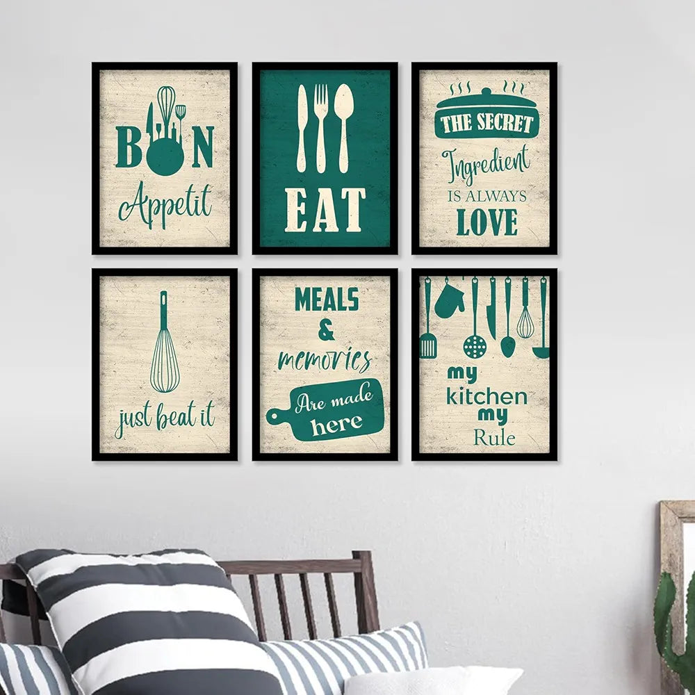 Kotart Wood Restaurant Quotes Framed Posters For Kitchen Wall Decoration Kitchen 6