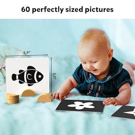 Skillmatics Large Flash Cards for Babies & Infants High Contrast Newborn Visual Stimulation