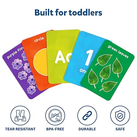 Skillmatics Thick Flash Cards for Toddlers Letters Numbers Shapes & Colors Montessori Toys